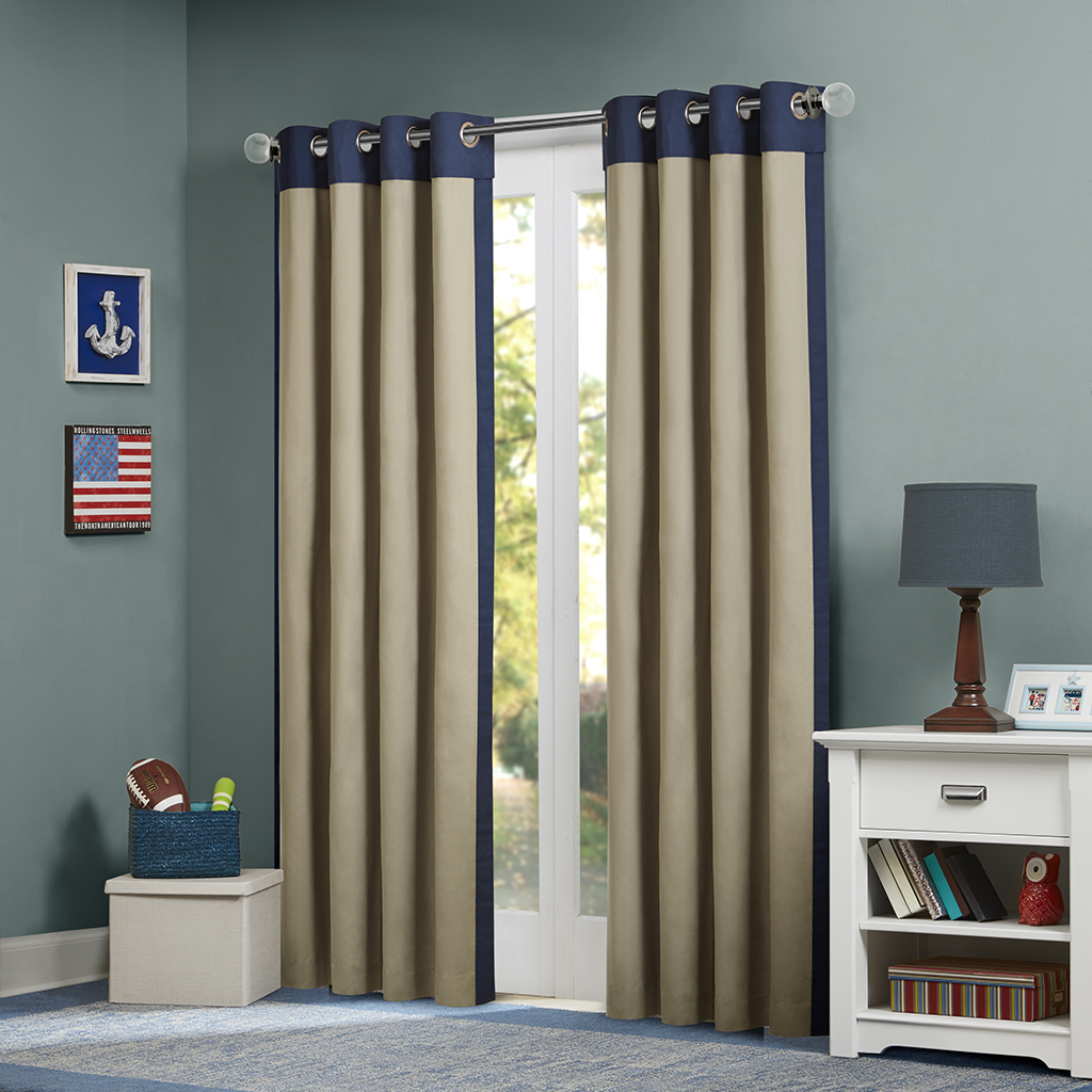 

Mi Zone - Liam Window Curtain - Blue - 84" Panel