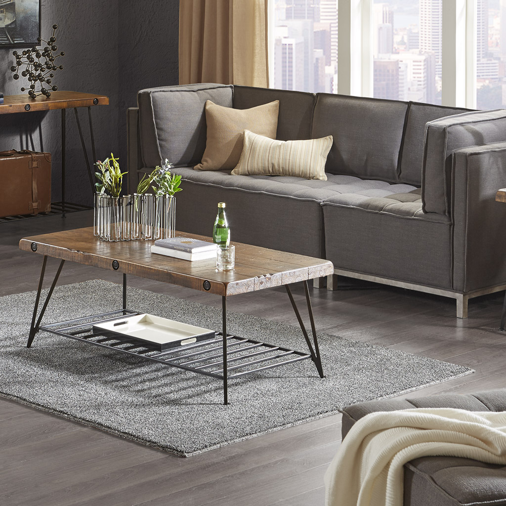 

INK+IVY - Trestle Coffee Table - Dark Brown - See below
