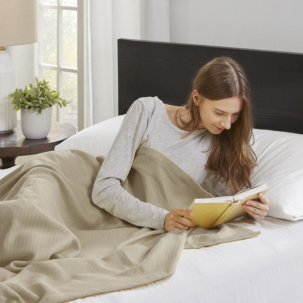 

Madison Park - Liquid Cotton Blanket - Linen - King