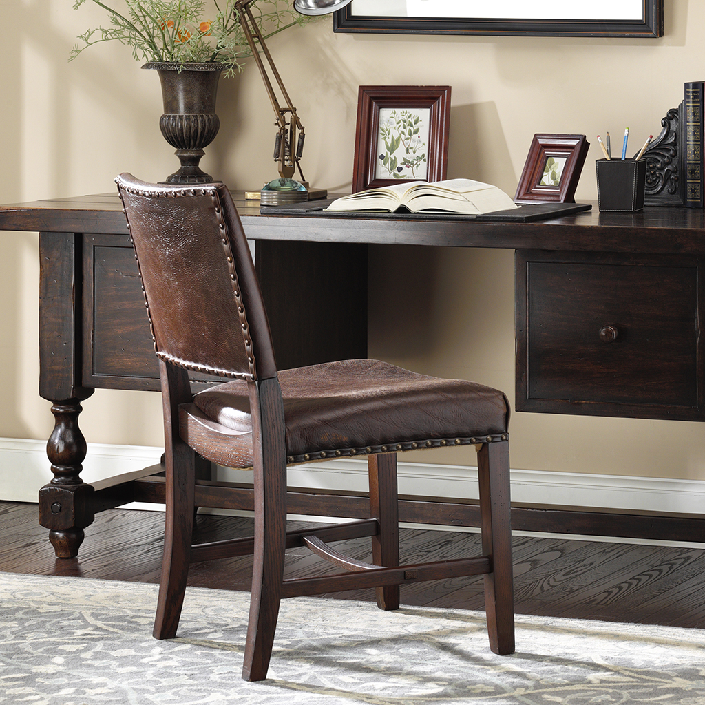 

Harbor House - Napa Leather Dining Side Chair - Brown - See below