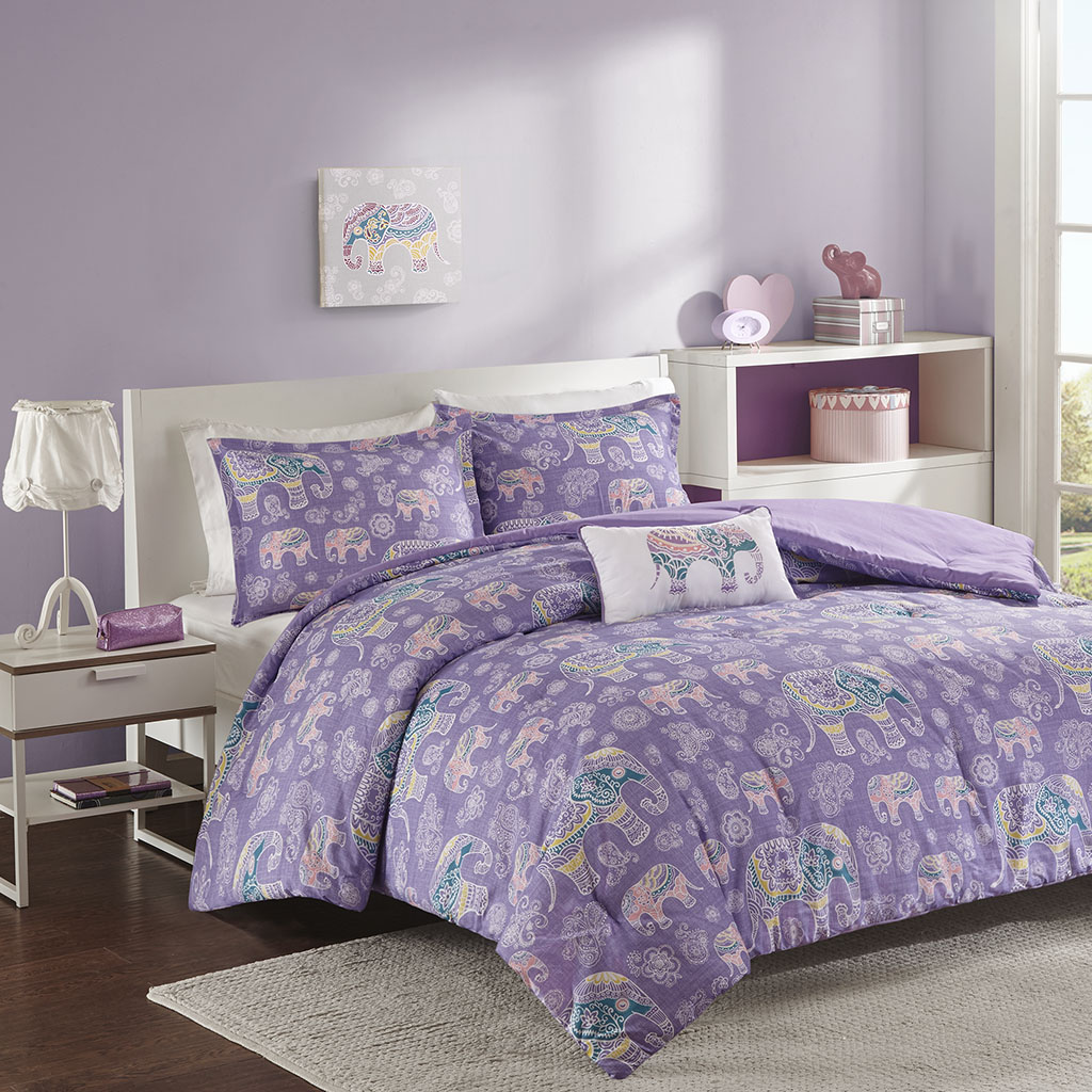 

Mi Zone - Elly Comforter Set - Purple - Twin/Twin XL