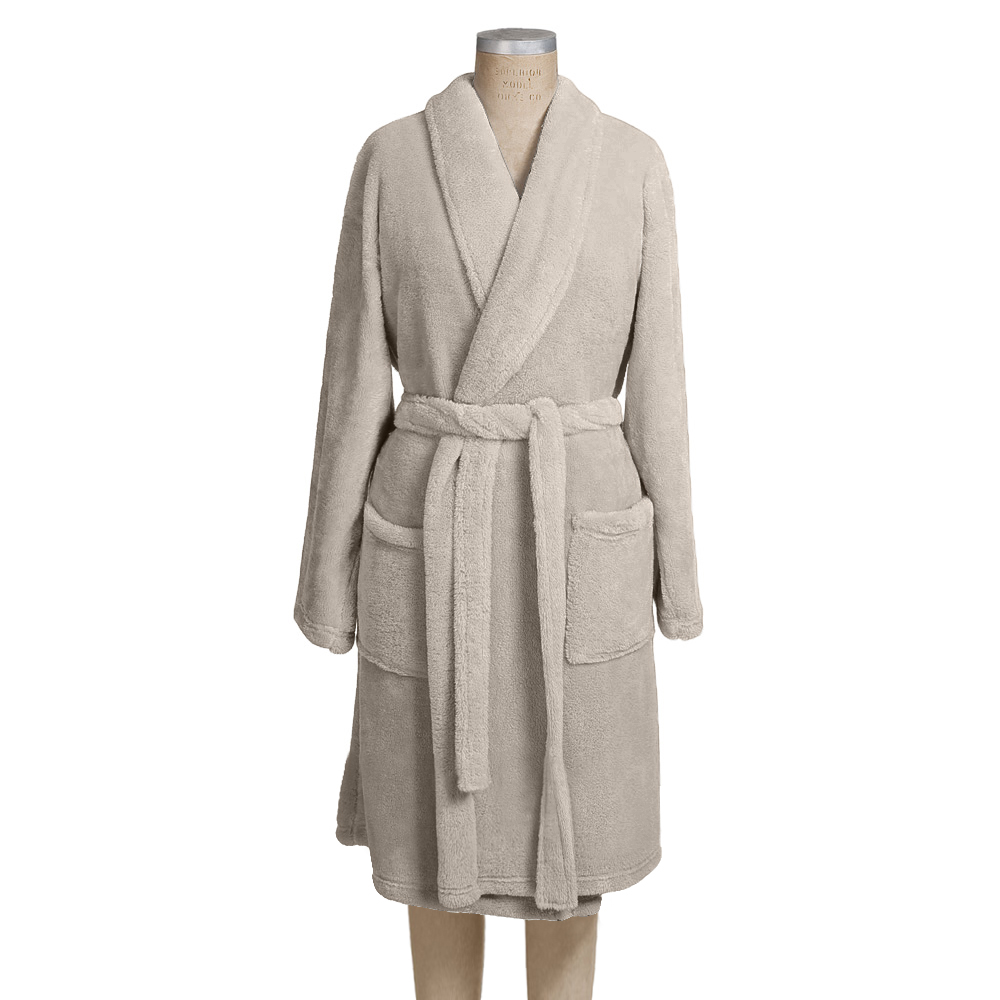 

Premier Comfort - Solid Microtec Unisex Robe - Beige - One Size