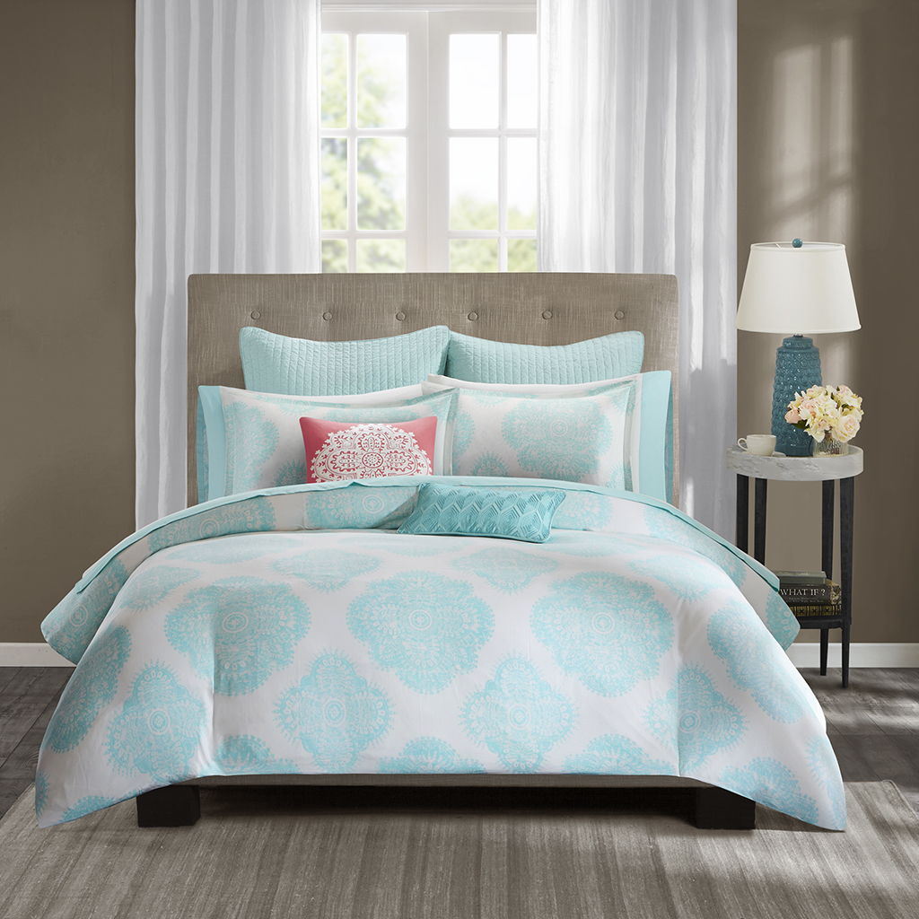 

Echo Design - Bindi Duvet Cover Set - Aqua - Full/Queen