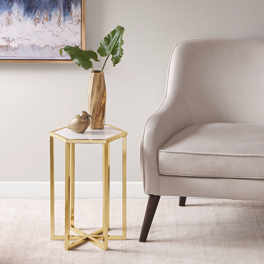

Madison Park - Sutton Accent End Table - Gold - See below
