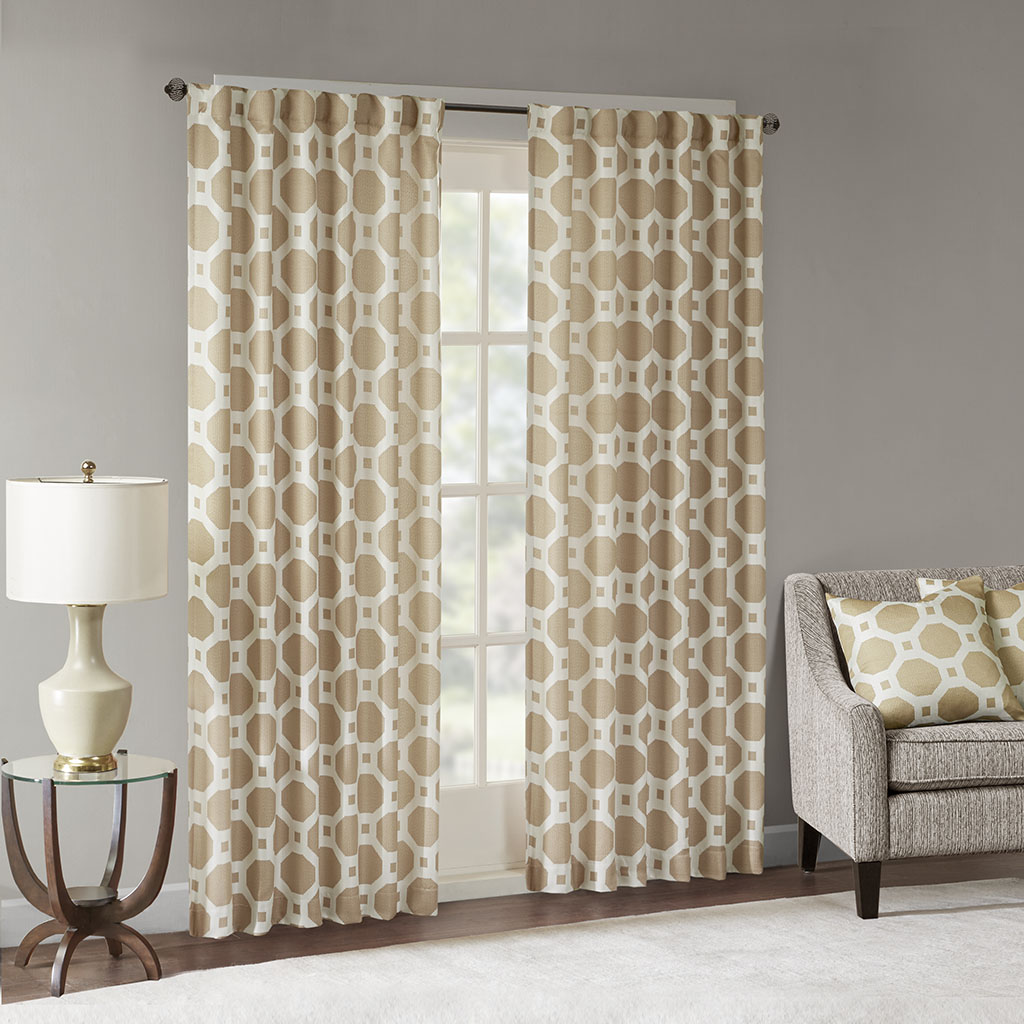 

Madison Park - Charis Poly Jacquard Window Panel - Taupe - 50x95