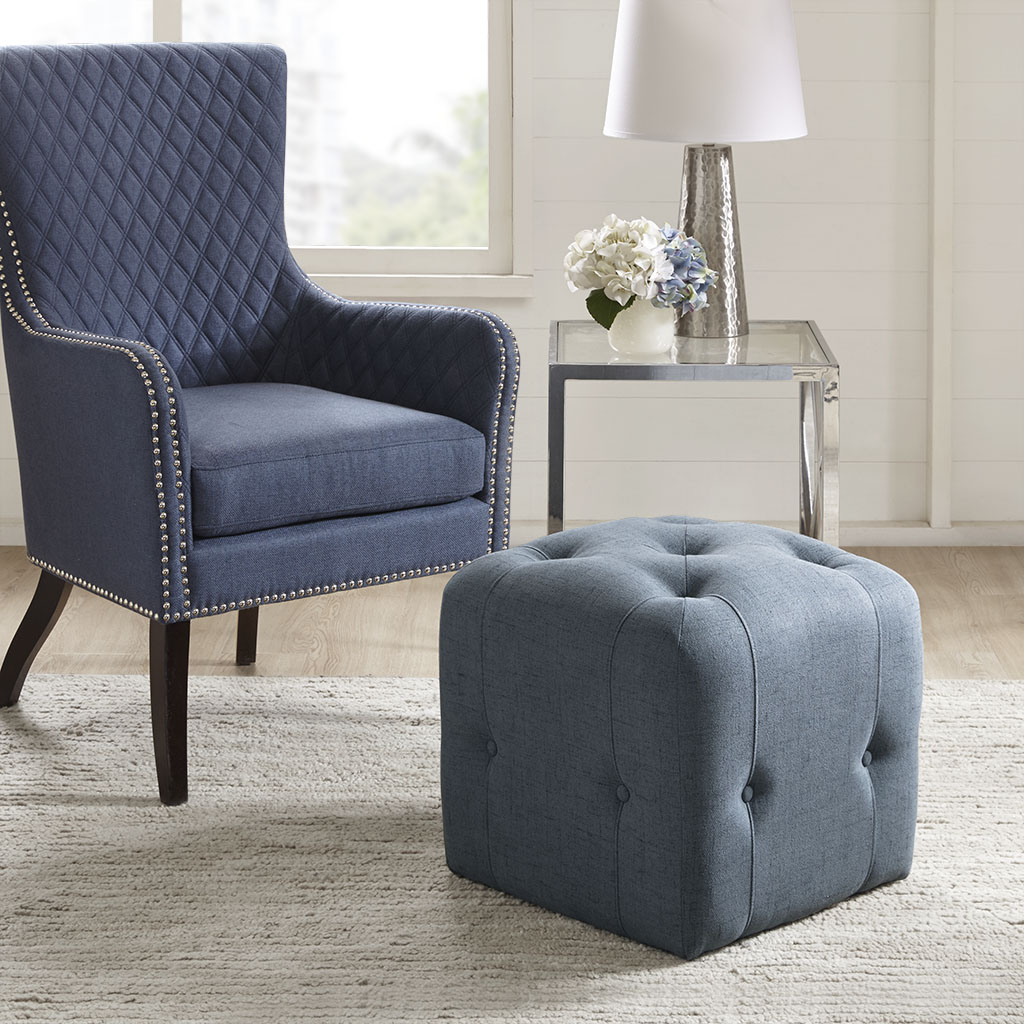 

Madison Park - Marion Cube Ottoman - Blue - See below