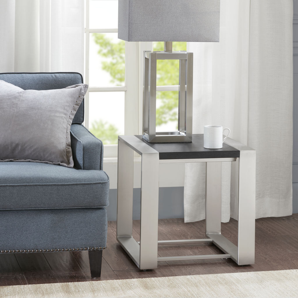 

Madison Park - Eastwood End Table - Black/Silver - See below