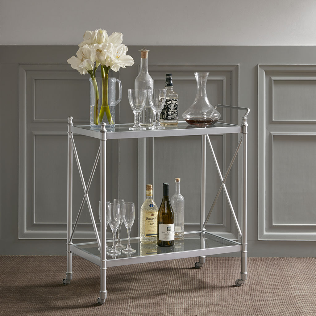 

Madison Park Signature - Swift Bar Cart - Silver - See below