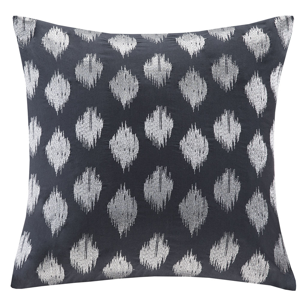 

INK+IVY - Nadia Dot Embroidered Square Pillow - Navy - 18x18