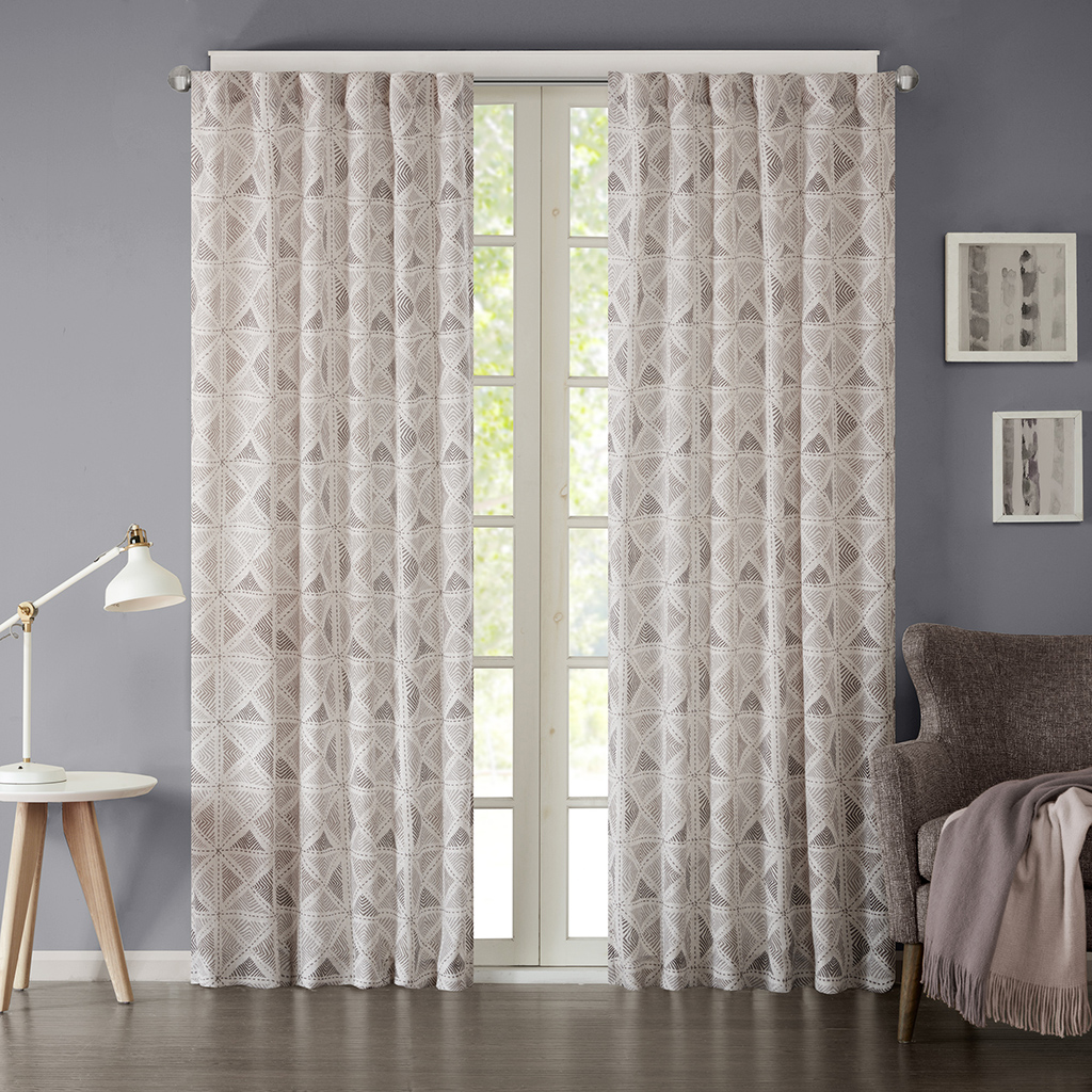 

INK+IVY - Hawthorne Window Curtain - Grey - 84" Panel