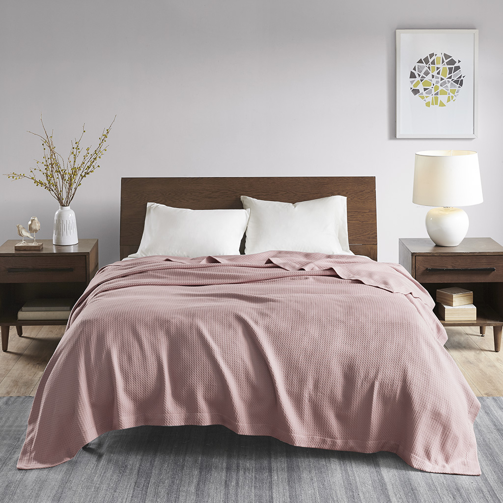 

Madison Park - 100% Certified Egyptian Cotton Blanket - Rose - Twin