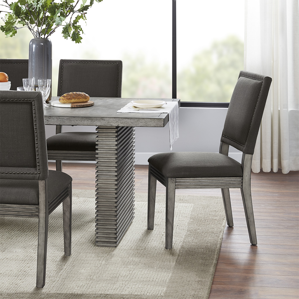 

Madison Park - West Ridge Dining Chair(set of 2) - Charcoal/Grey - See below