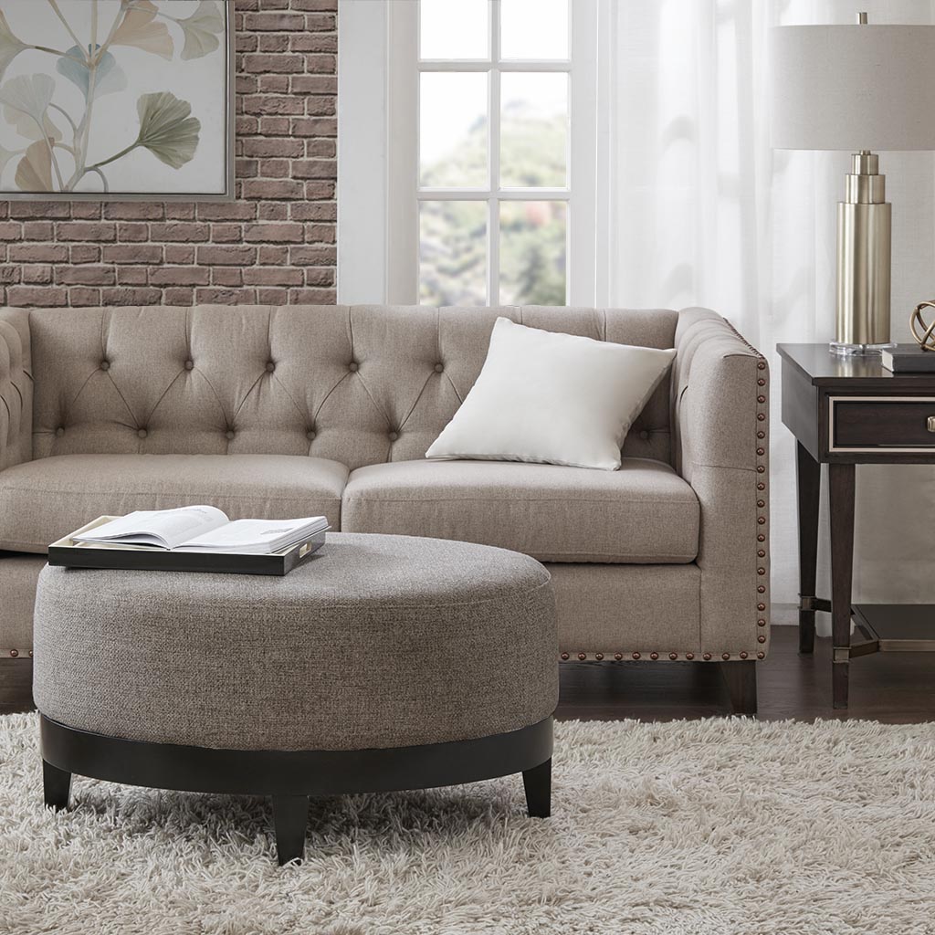 

Madison Park Signature - Bisbee Ottoman - Light Grey - See below