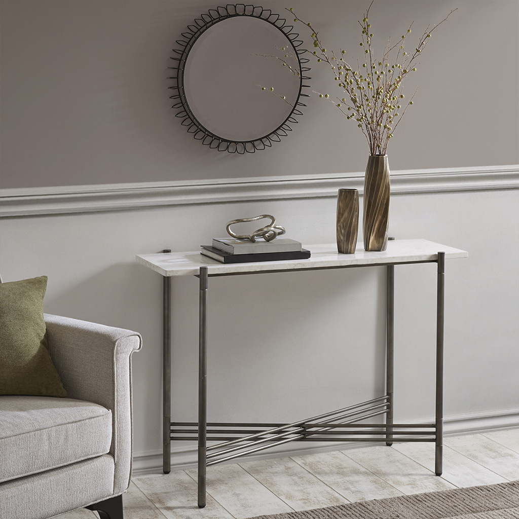 

Madison Park Signature - Rowen Console Table - Dark Pewter - See below