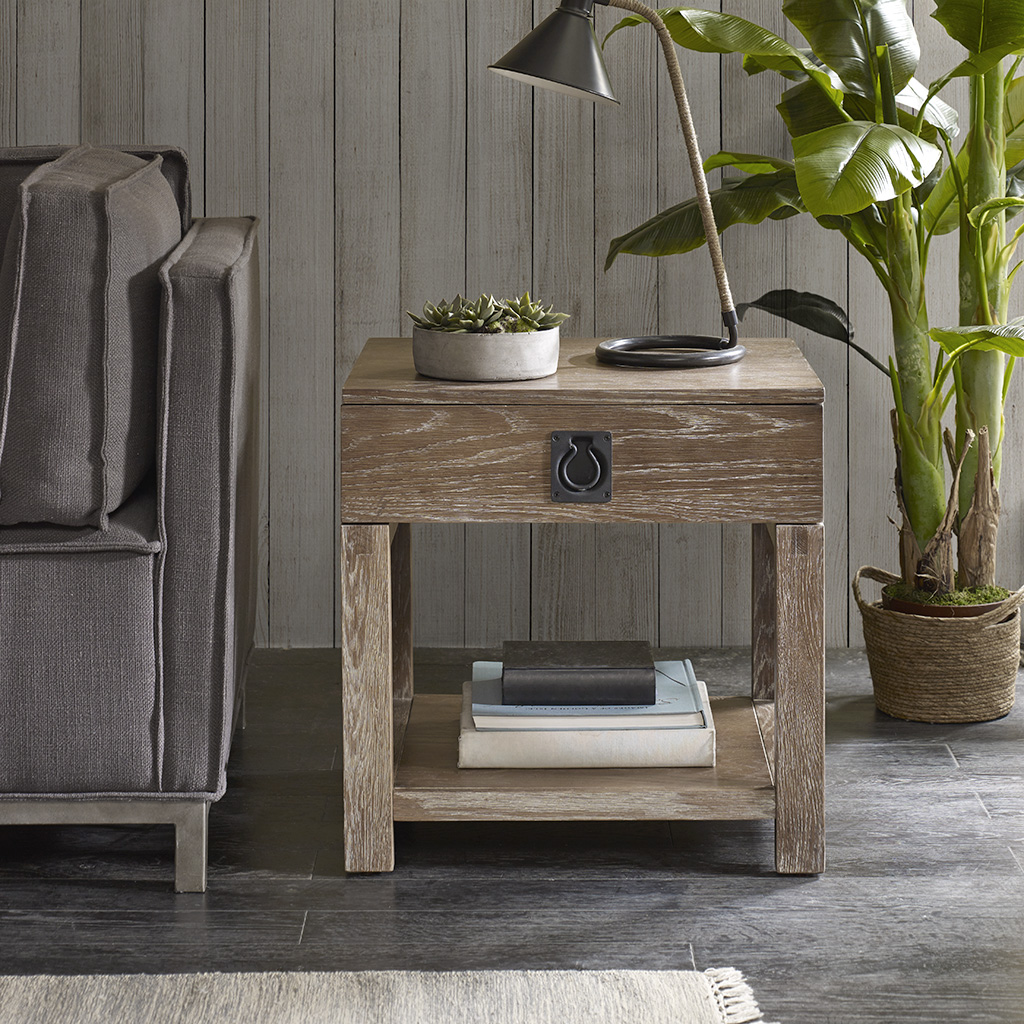 

INK+IVY - Oaktown End Table - Light Grey - See below