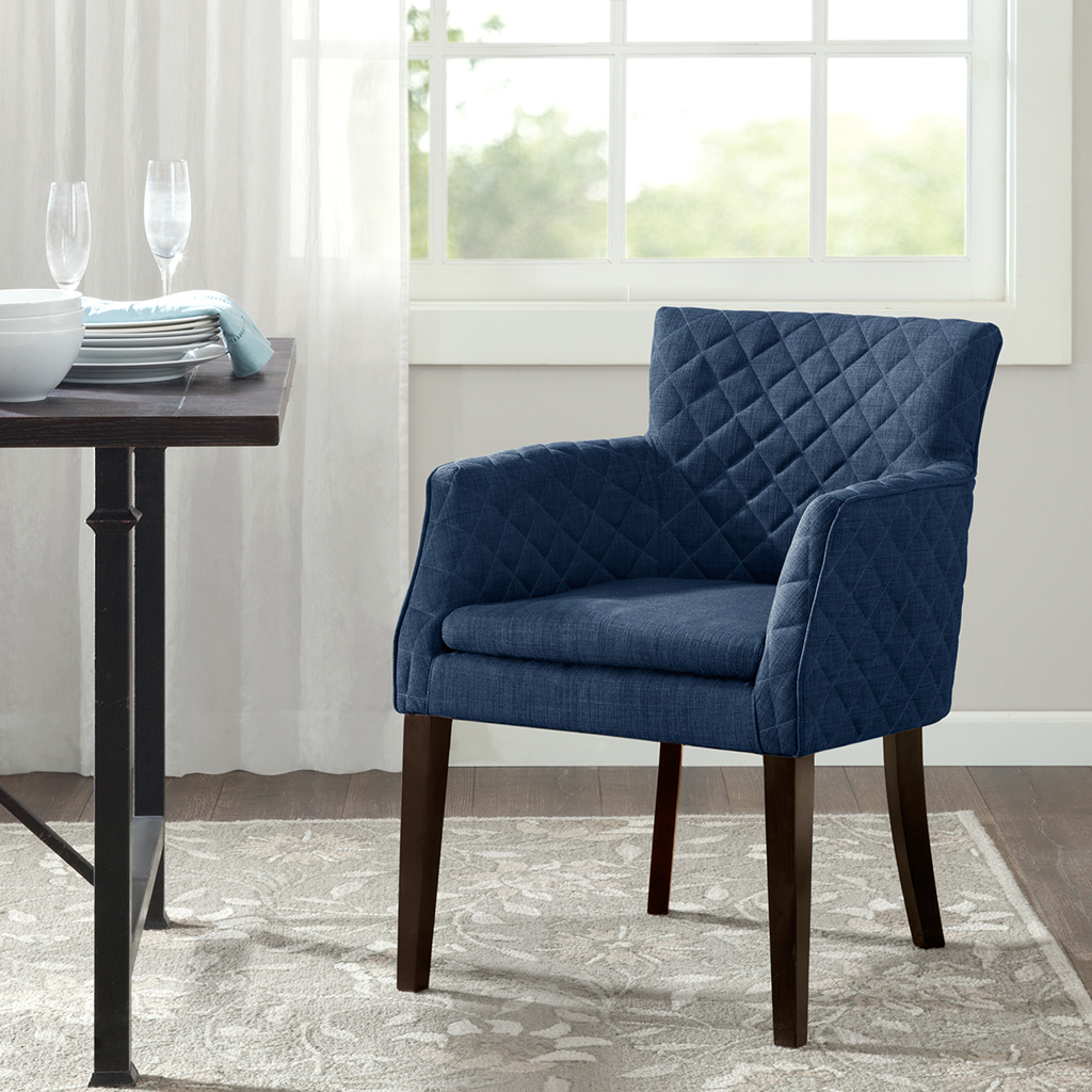 

Madison Park - Rochelle Quilted Dining Chair - Navy - See below