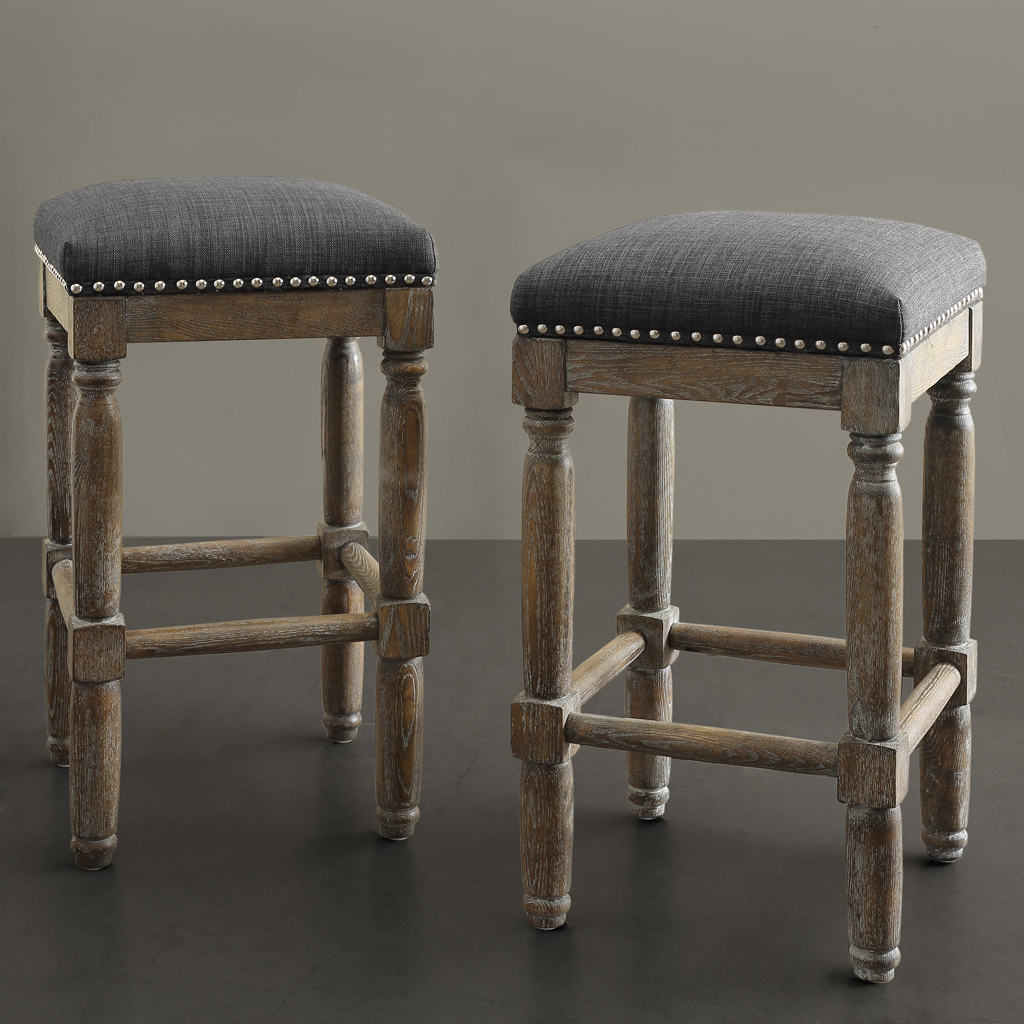 

Madison Park - Cirque Stool (Set of 2) - Grey - See below