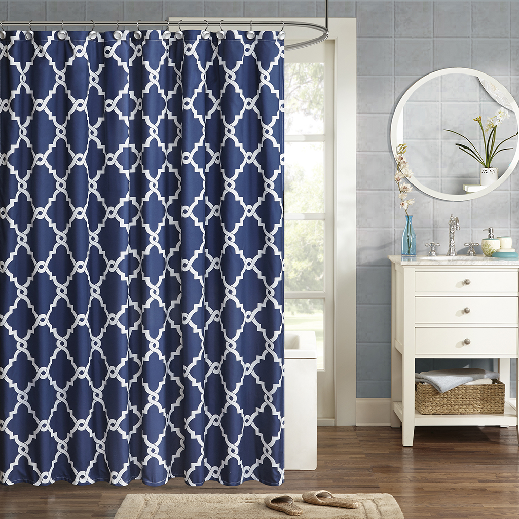 

Madison Park Essentials - Merritt Shower Curtain - Navy - 108x72