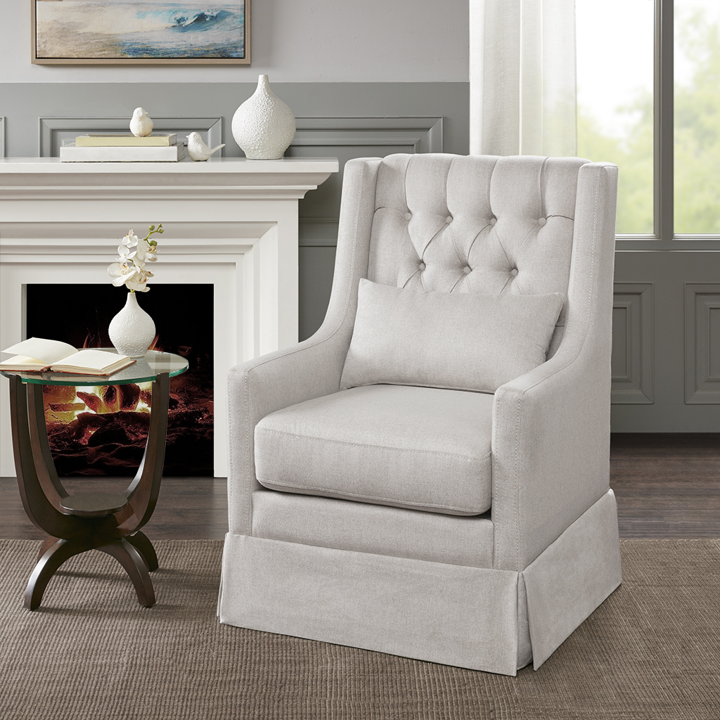 

Madison Park - Warrick Swivel Chair - Beige - See below