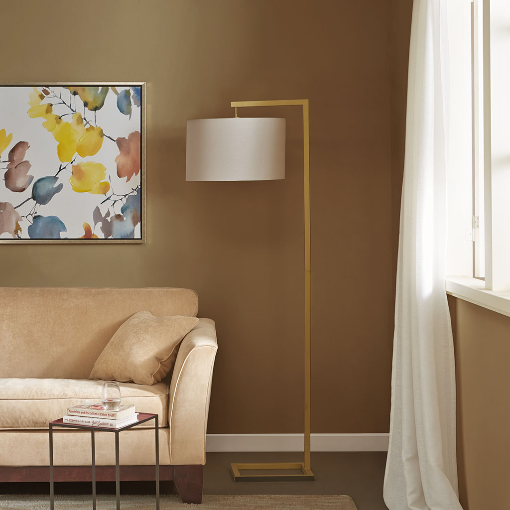 

Madison Park - Delta Floor Lamp - Gold - See below