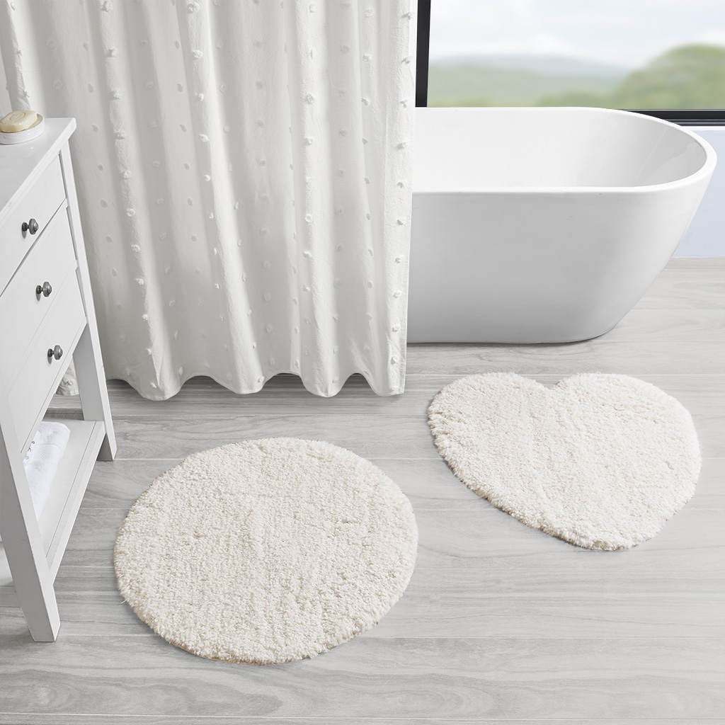 

510 Design - Emily Tufted Solid Rug 2 Piece Set - White - 26"R