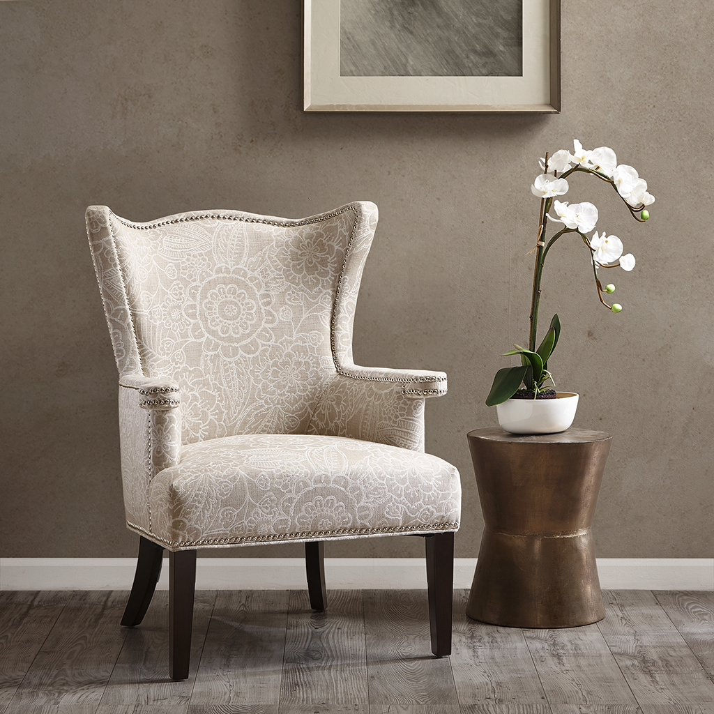 

Madison Park - Cabot Accent Chair - Natural/Ivory - See below