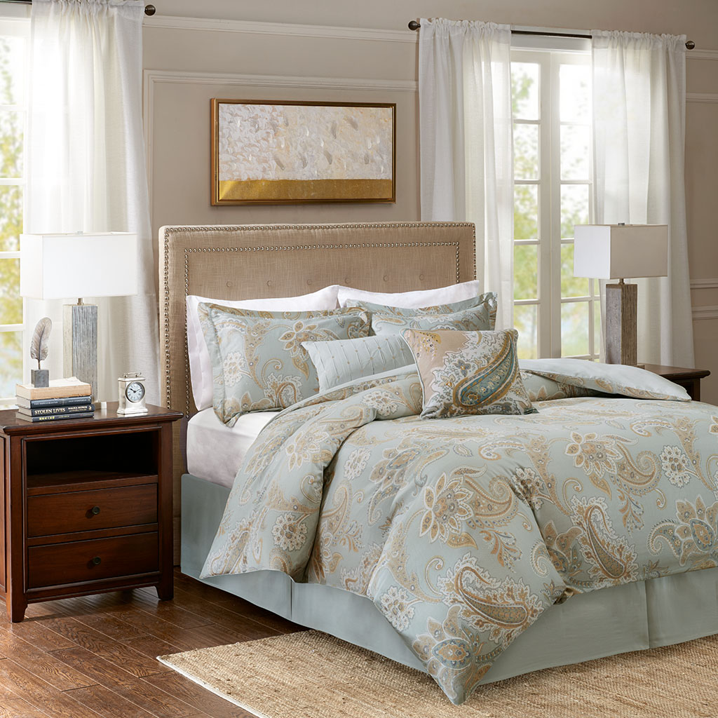 

Harbor House - Sienna Cotton Printed 6 Piece Comforter Set - Multi - Full