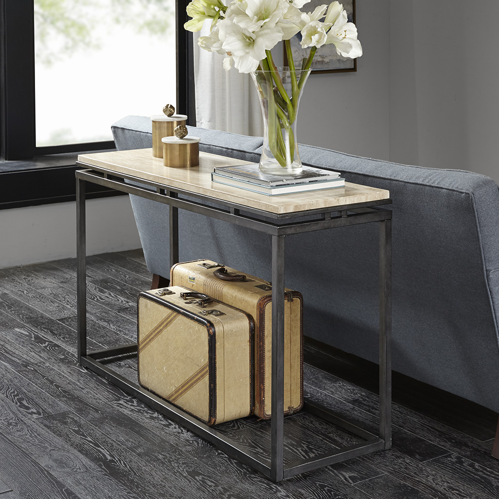 

Madison Park - Koy Console Table - Cream - See below