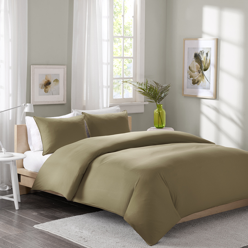 

Madison Park - Bamboo Duvet Cover Mini Set - Brown - King/Cal King