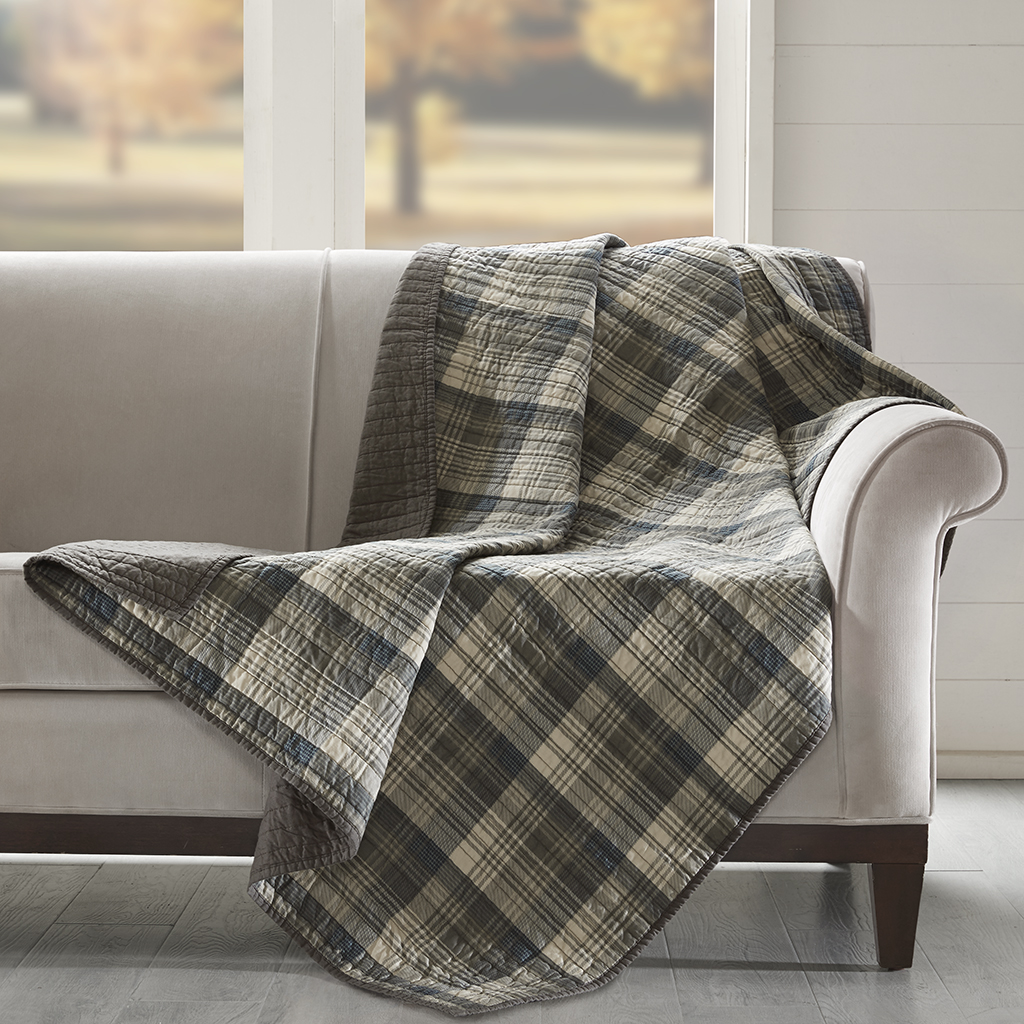 

Woolrich - Tasha Quilted Throw - Taupe - 50x70