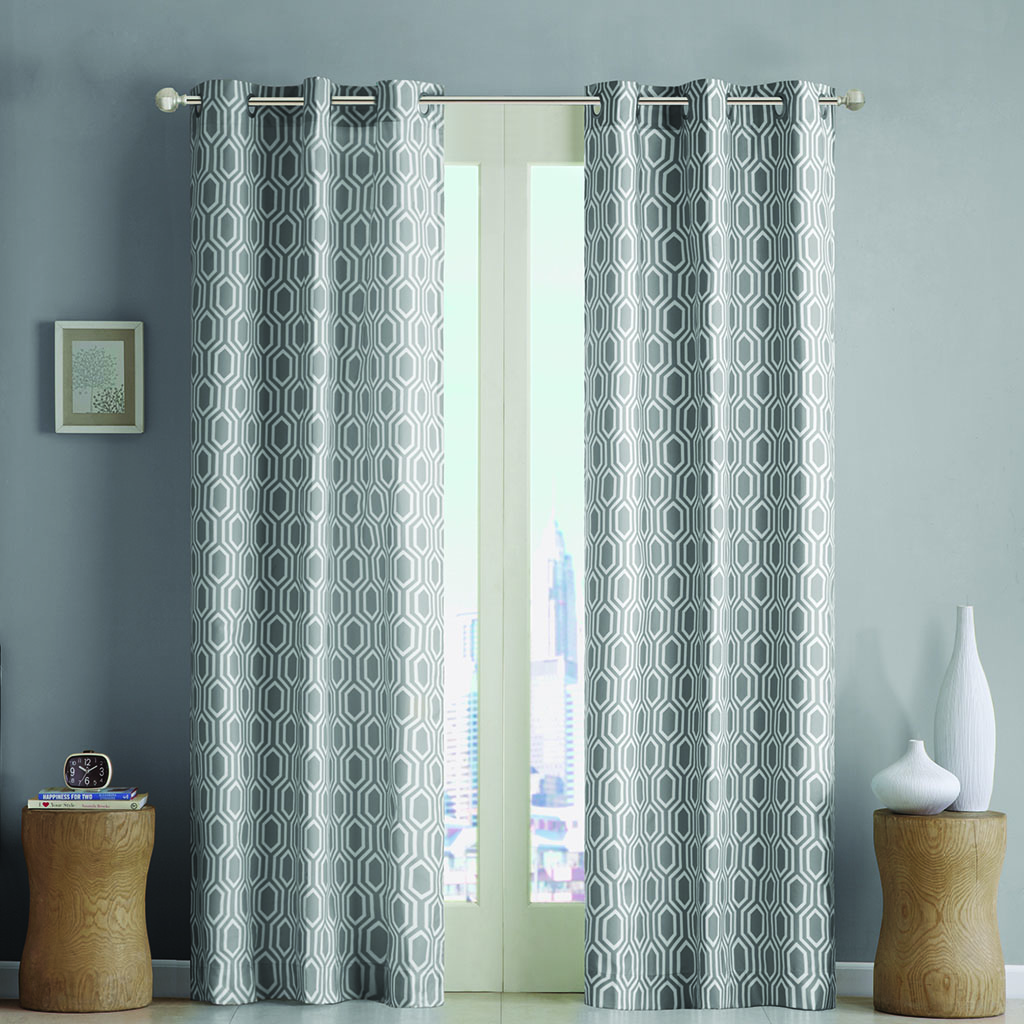 

Madison Park - Viva Window Curtain Pair - Grey - 40x84