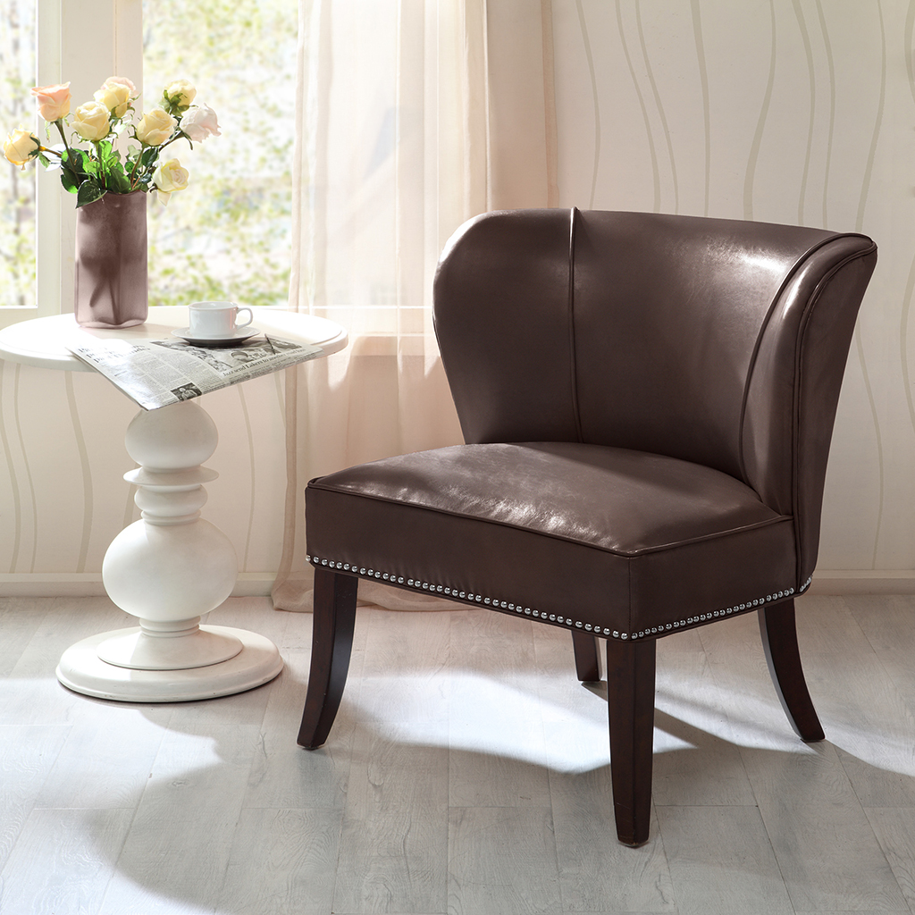 

Madison Park - Hilton Armless Accent Chair - Brown - See below