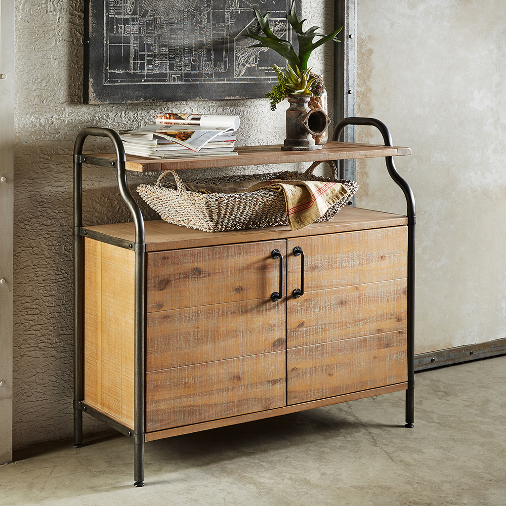 

Madison Park - Piper Accent Chest - Light Natu/Gun metal - See below