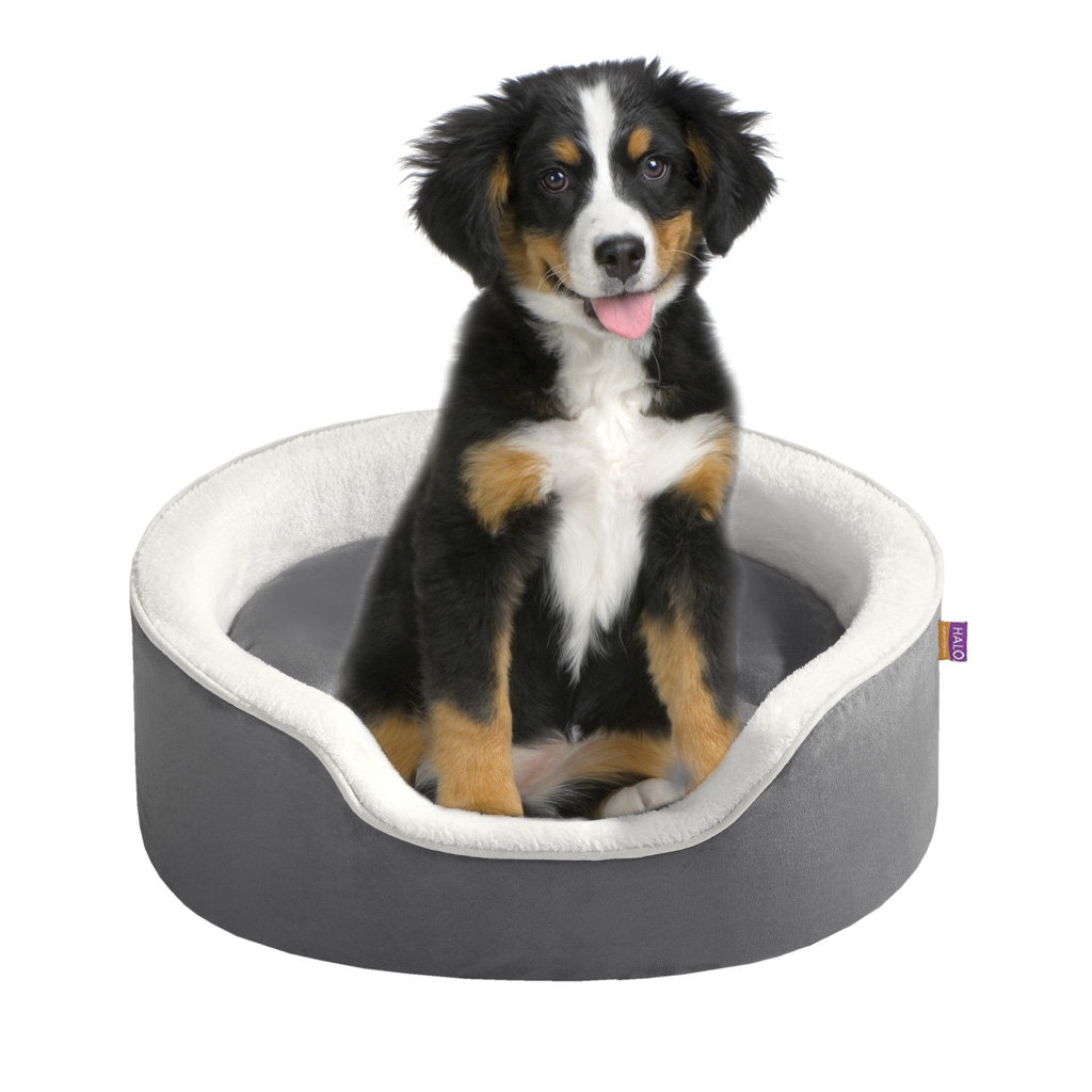 

Halo - Reversible Oval Cuddler Reversible Oval Cuddler - Pewter/Cream - See below