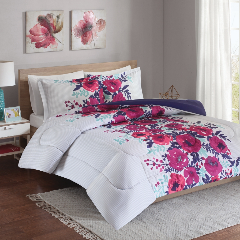 

Intelligent Design - Elodie Purple Comforter Mini Set - Purple - Twin/Twin XL