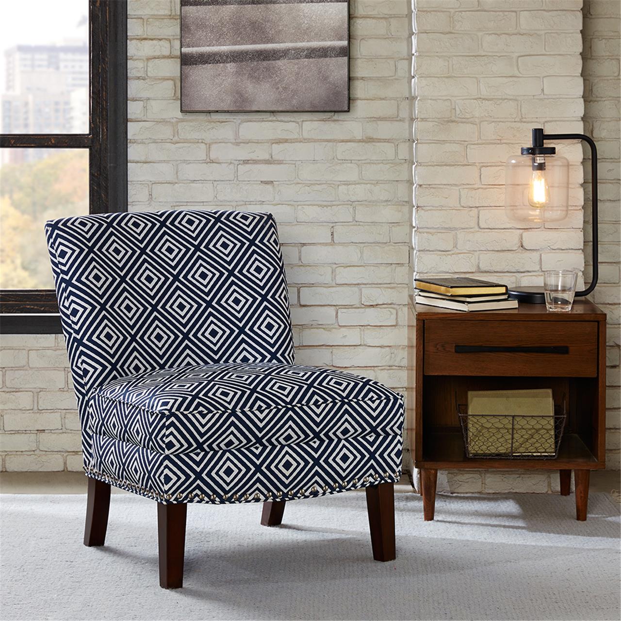 

Madison Park - Hayden Slipper Accent Chair - Navy - See below