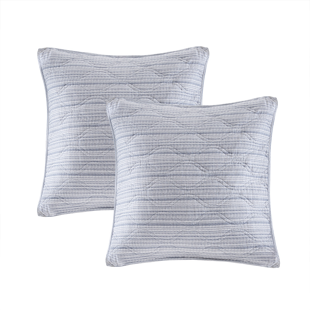 

Harbor House - Ida Cotton Yarn Dyed Euro Sham - Blue - 26x26