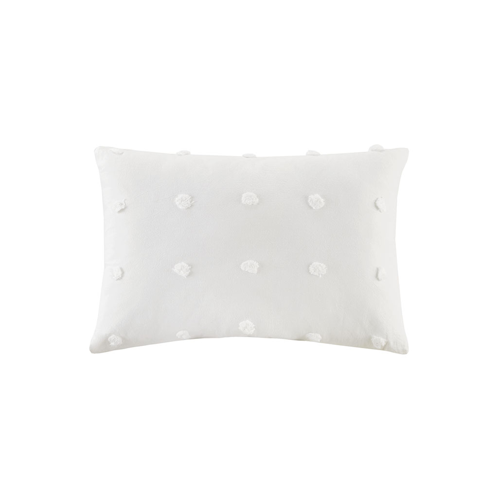 

Urban Habitat - Brooklyn Cotton Jacquard Pom Pom Oblong Pillow - Ivory - 14x20
