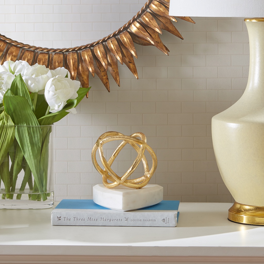 

Madison Park Signature - Arvin Gold and Marble Figurine - Gold - Sphere