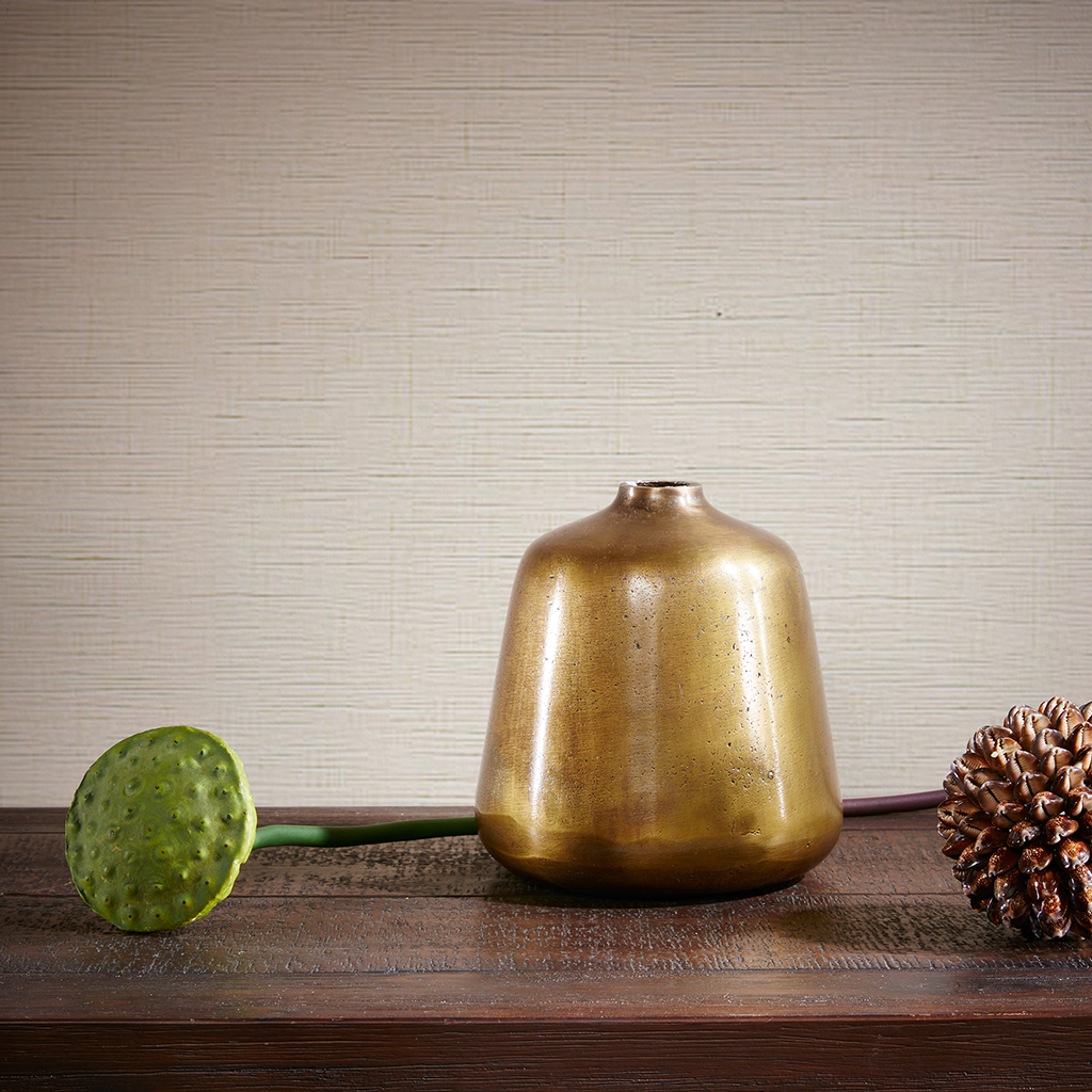 

INK+IVY - Bracken Modish Decorative Vase - Brass - Small