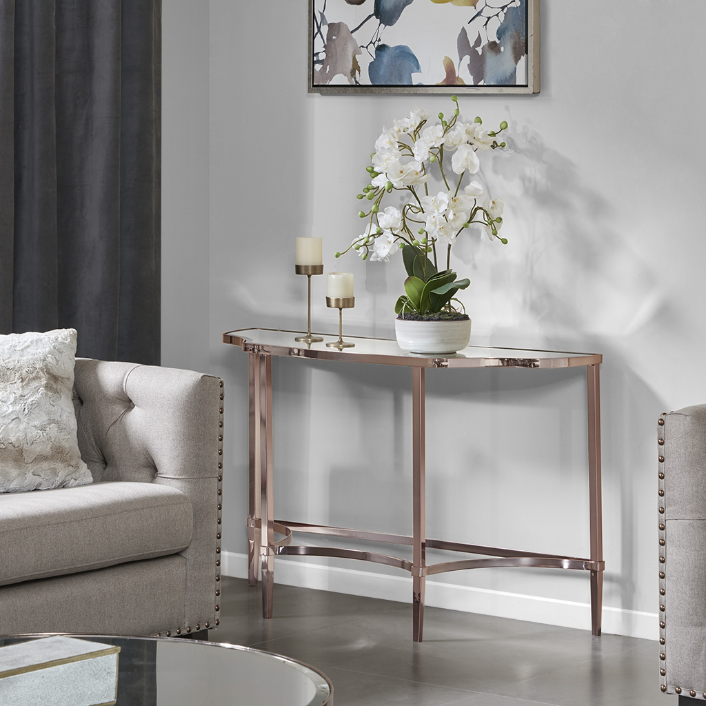 

Madison Park Signature - Triton Console Table - Rose gold - See below
