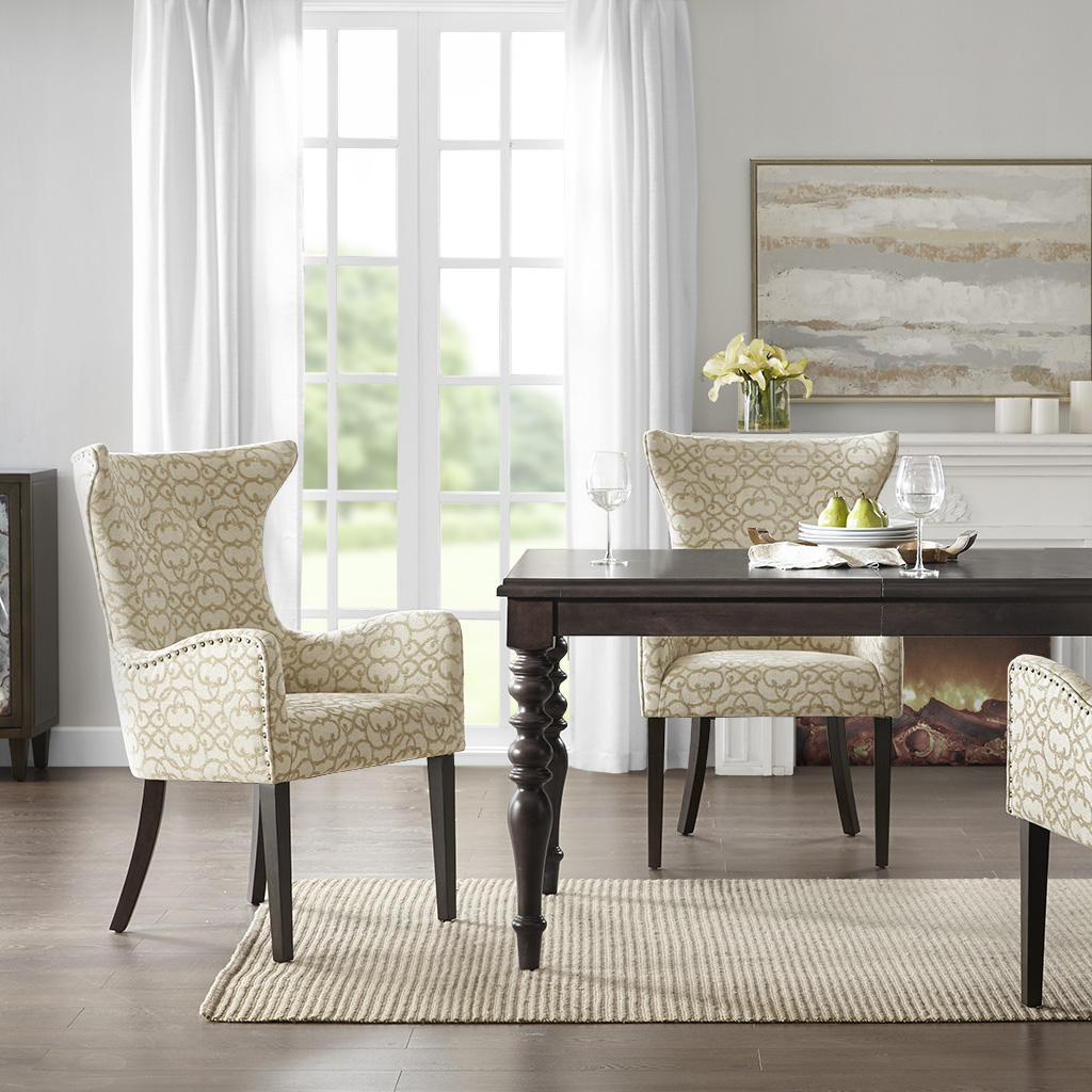 

Madison Park - Angelica Arm Dining Chair (set of 2) - Tan - See below
