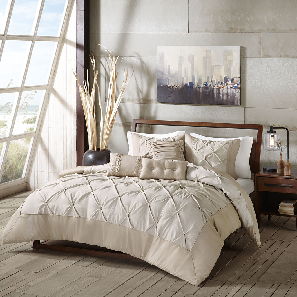 

Home Essence - Valerie 6 Piece Comforter Set - Khaki - Full/Queen