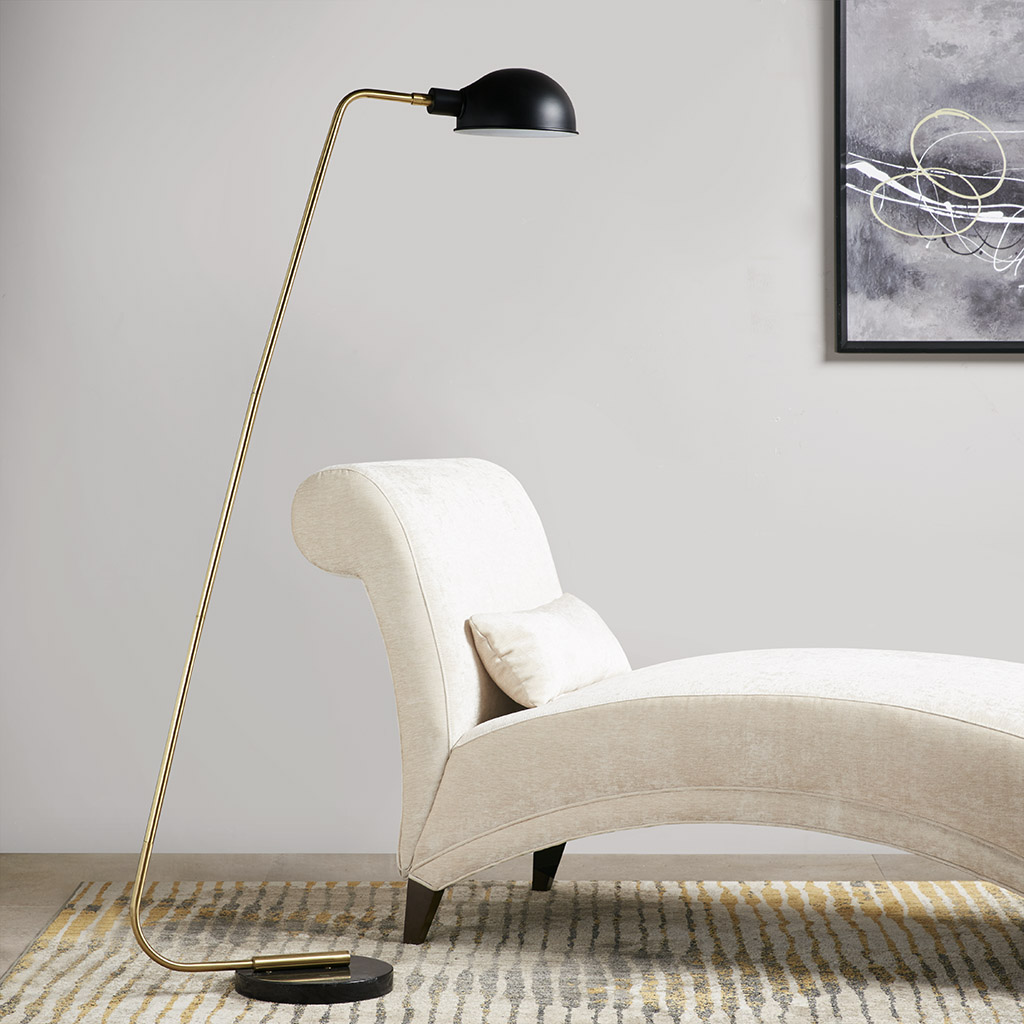 

Martha Stewart - Broome Floor Lamp - Black - See below