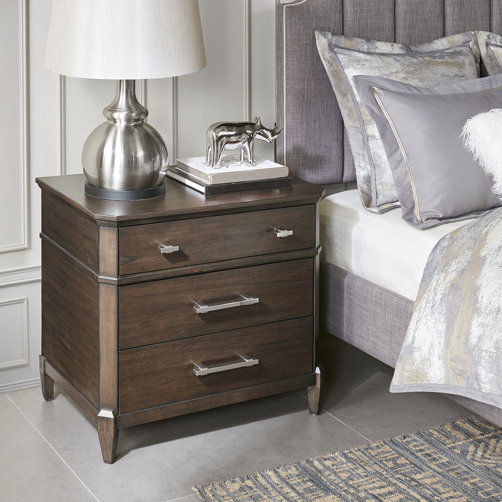 

Madison Park Signature - Baxter 3 drawers Nightstand - Brown - See below