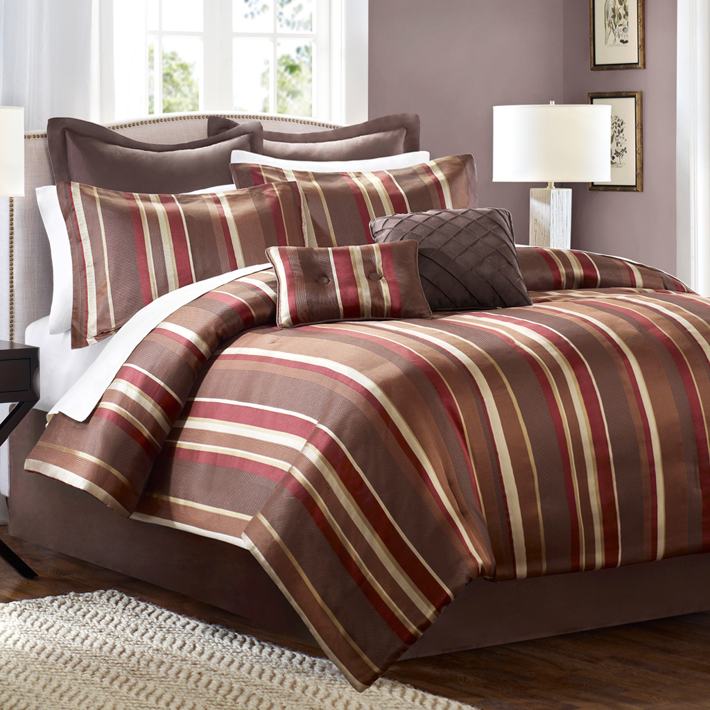 

Avenue 8 - Thompson Comforter Set - Brown - Cal King