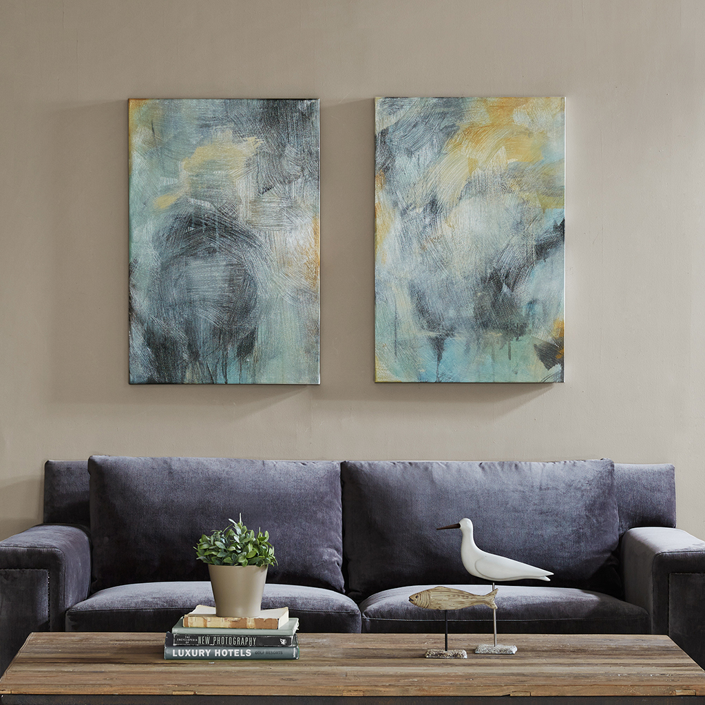 

Madison Park - Tranquility Gel Coat Canvas 2pcs Set - Multi - See below
