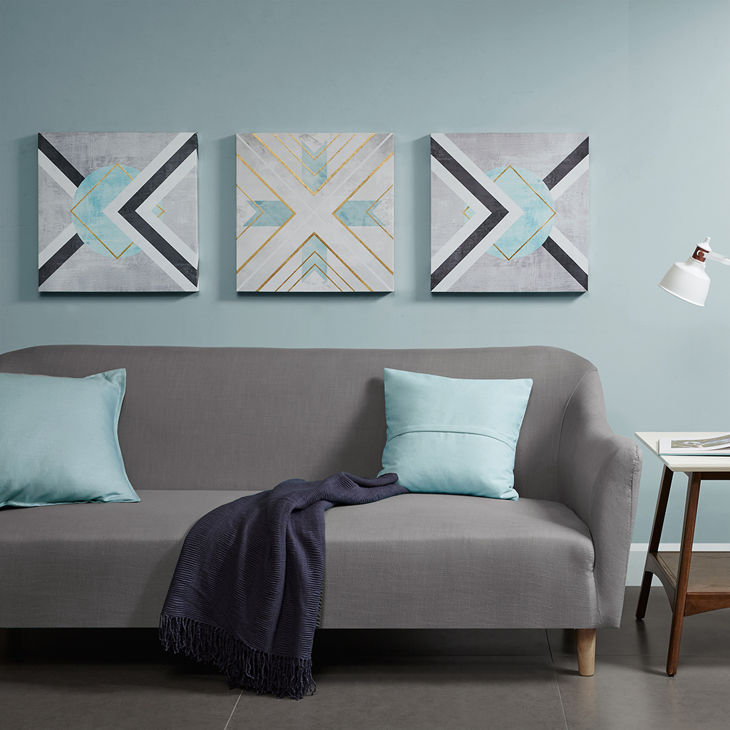 

Urban Habitat - Axis Printed Canvas with Gold Foil (3pcs/set) - Grey - See below