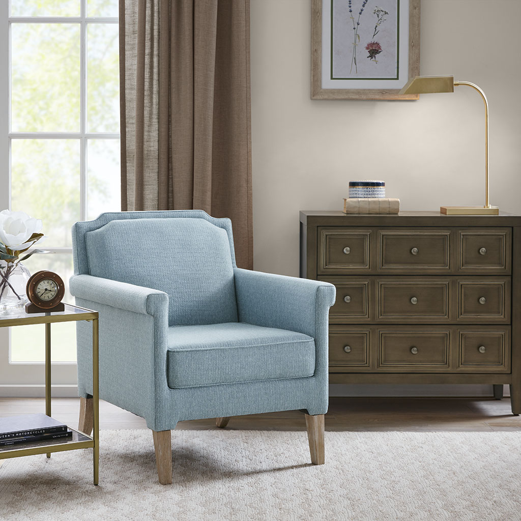 

Martha Stewart - Olivia Accent Armchair - Light Blue - See below