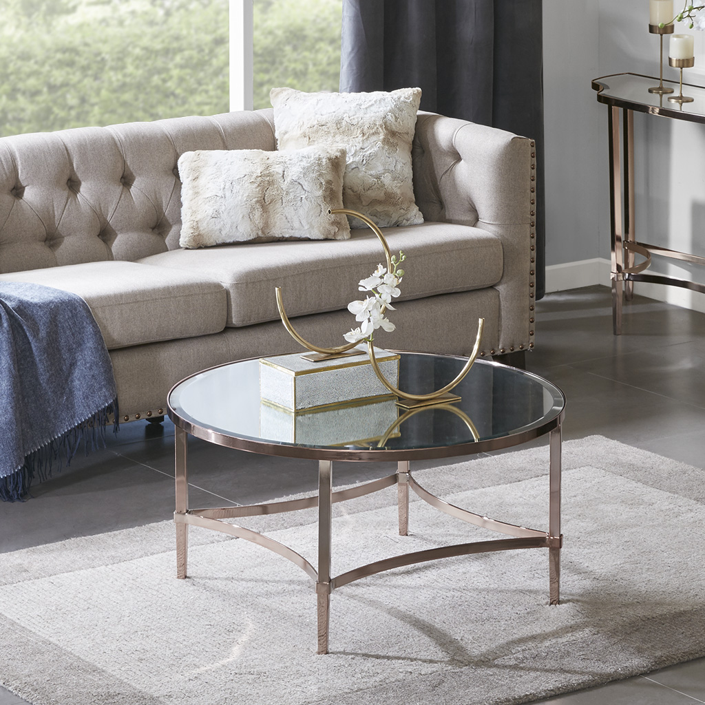 

Madison Park Signature - Triton Coffee Table - Rose gold - See below